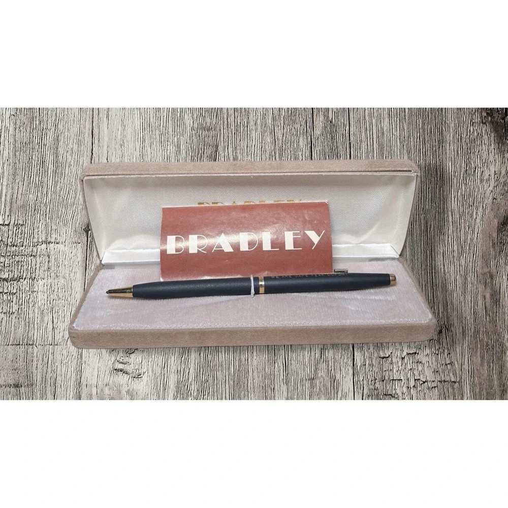 Vintage Bradley Ink Pen with Original Case & Paper